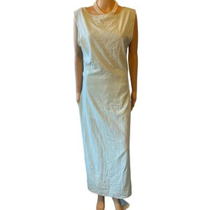 Zara Light Green Sleeves Summer Beach Maxi Dress Stretch Women Size M-L